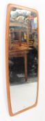 RETRO MID CENTURY TEAK ATOMIC FULL LENGTH WALL FLOOR MIRROR