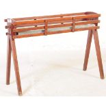 RETRO MID CENTURY TEAK A-FRAMED PLANT STAND / PLANTER