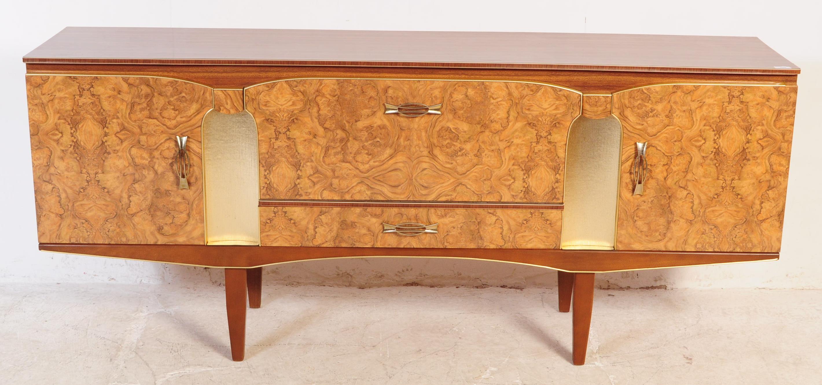 MID 20TH CENTURY BEAUTILITY WALNUT FORMICA SIDEBOARD - Image 2 of 8