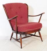 MID CENTURY ERCOL EVERGREEN EASY LOUNGE CHAIR