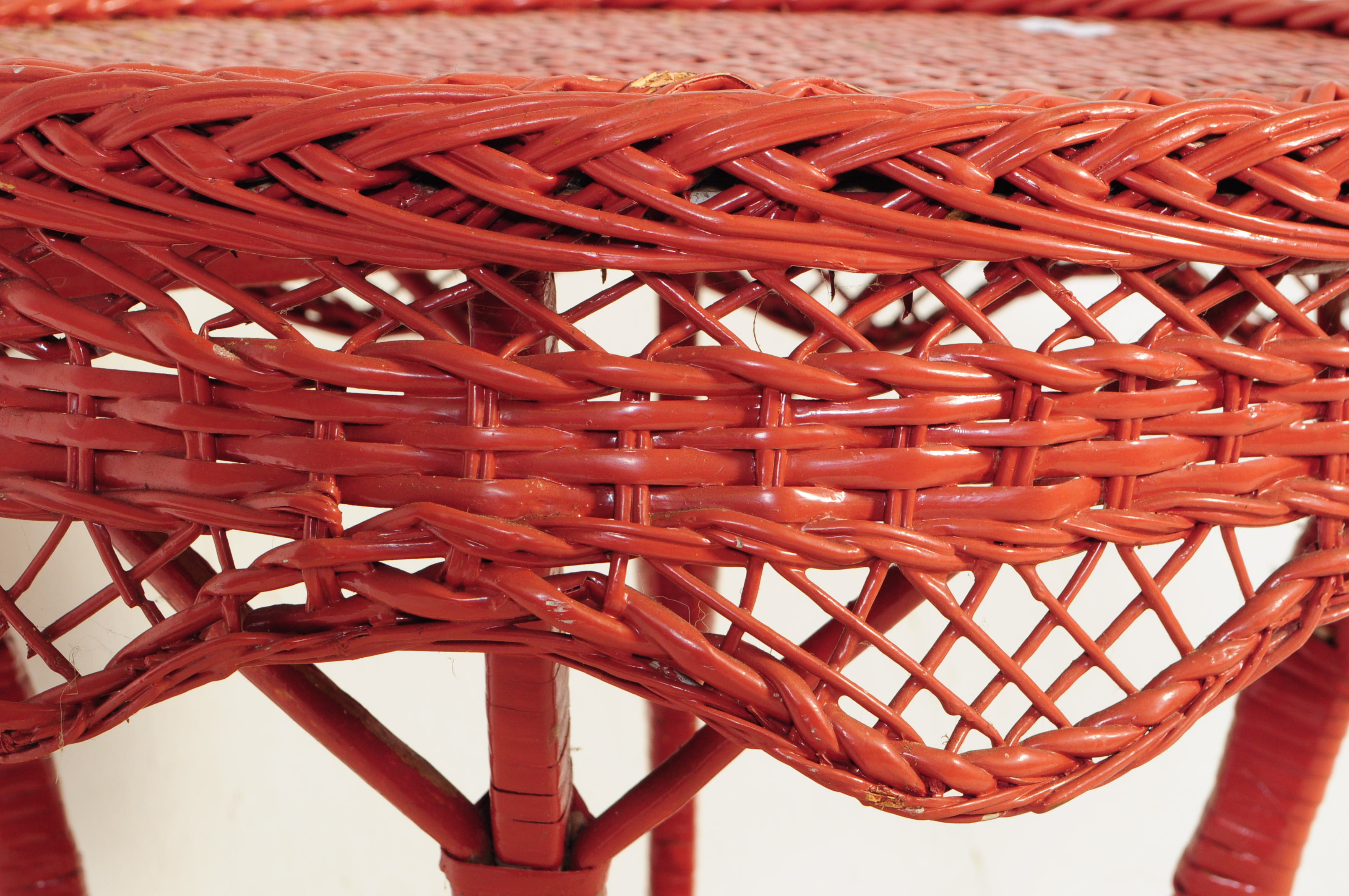 1920s CONSERVATORY ORANGERY BAMBOO OCCASIONAL TABLE - Image 5 of 6