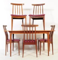 VINTAGE 20TH CENTURY TEAK EON EXTENDING DINING TABLE & CHAIRS