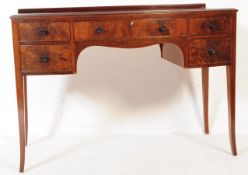 EDWARDIAN MAHOGANY BOW FRONT WRITING DESK