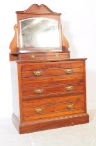 VICTORIAN WALNUT DRESSING CHEST OF DRAWERS