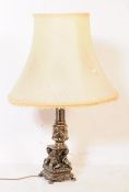 EARLY 20TH CENTURY WHITE METAL NEO CLASSICAL TABLE LAMP