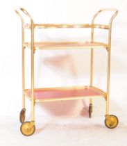 RETRO MID CENTURY TWO TIER BUTLERS DRINKS TROLLEY