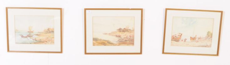 THREE 20TH EARLY CENTURY WATERCOLOUR PAINTINGS