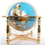 20TH CENTURY GEMSTONE WORLD GLOBE