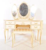 FRENCH LOUIS XV REVIVAL DRESSING TABLE & STOOL