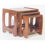 RETRO MID CENTURY 1970S TEAK NEST OF TABLES