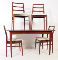 RICHARD HORNBY MID CENTURY TEAK DINING TABLE & SIX CHAIRS