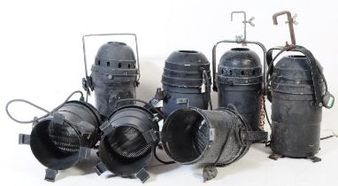 SEVEN VINTAGE INDUSTRIAL THEATRE LIGHTS BY TOMCAT & SHOWTEC