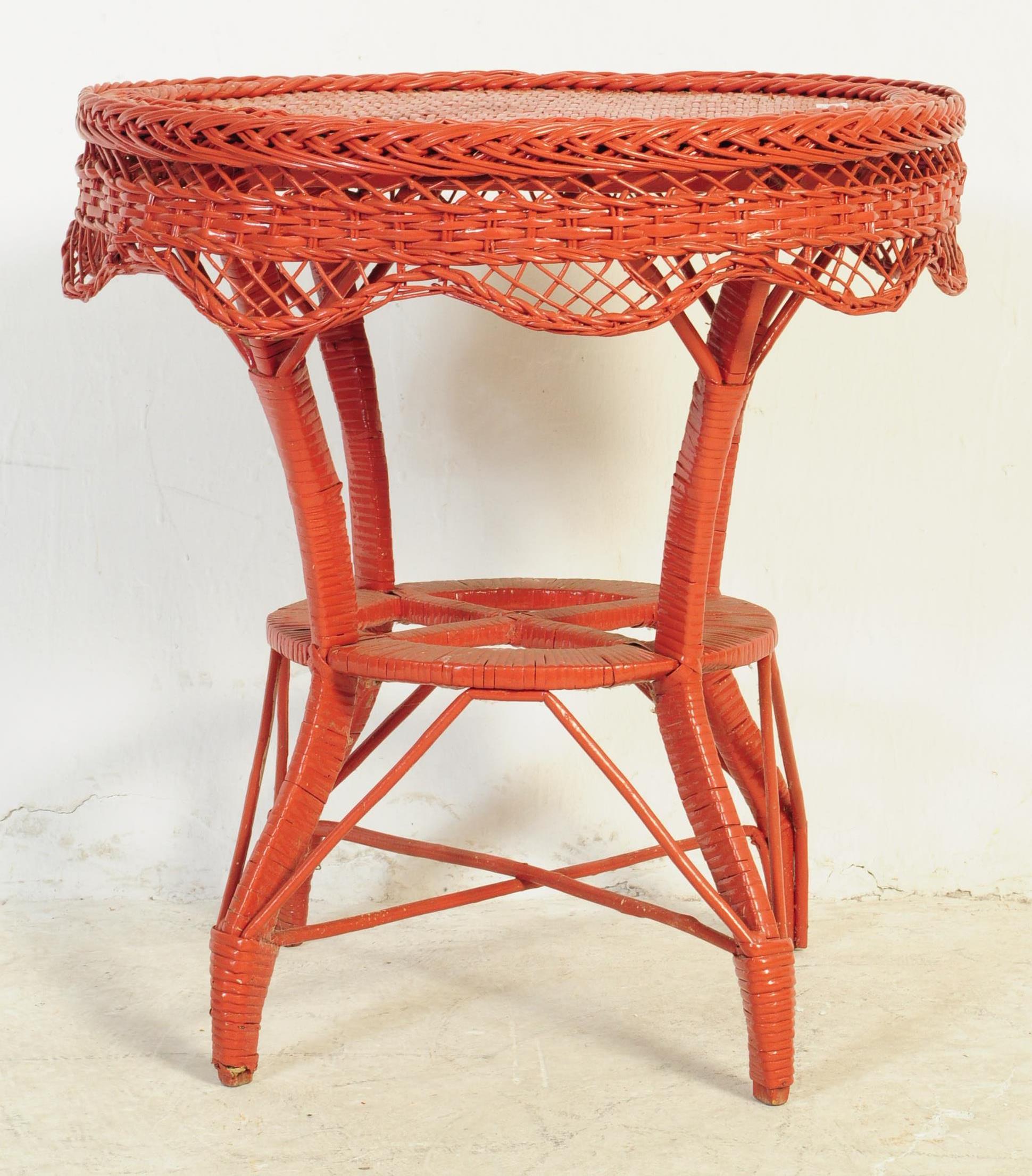 1920s CONSERVATORY ORANGERY BAMBOO OCCASIONAL TABLE