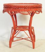 1920s CONSERVATORY ORANGERY BAMBOO OCCASIONAL TABLE
