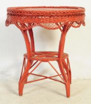 1920s CONSERVATORY ORANGERY BAMBOO OCCASIONAL TABLE