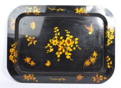 LARGE VICTORIAN PAPIER MACHE LACQUER WARE SERVING TRAY