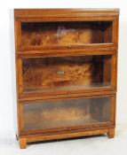 VINTAGE 20TH CENTURY GLOBE WERNICKE THREE TIER BOOKCASE