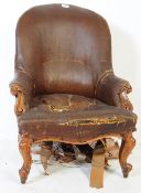 VICTORIAN 19TH CENTURY MAHOGANY CHILDRENS ARMCHAIR