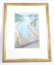 DENNIS LEWIS RWA - AVON GORGE PAINTING OF BRISTOL