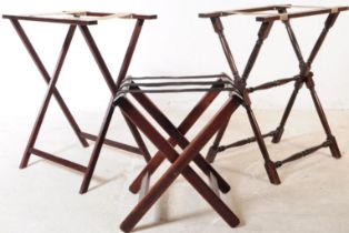 COLLECTION OF THREE VINTAGE 20TH CENTURY BUTLERS STANDS