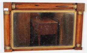 19TH CENTURY ROSEWOOD OVERMANTLE MIRROR