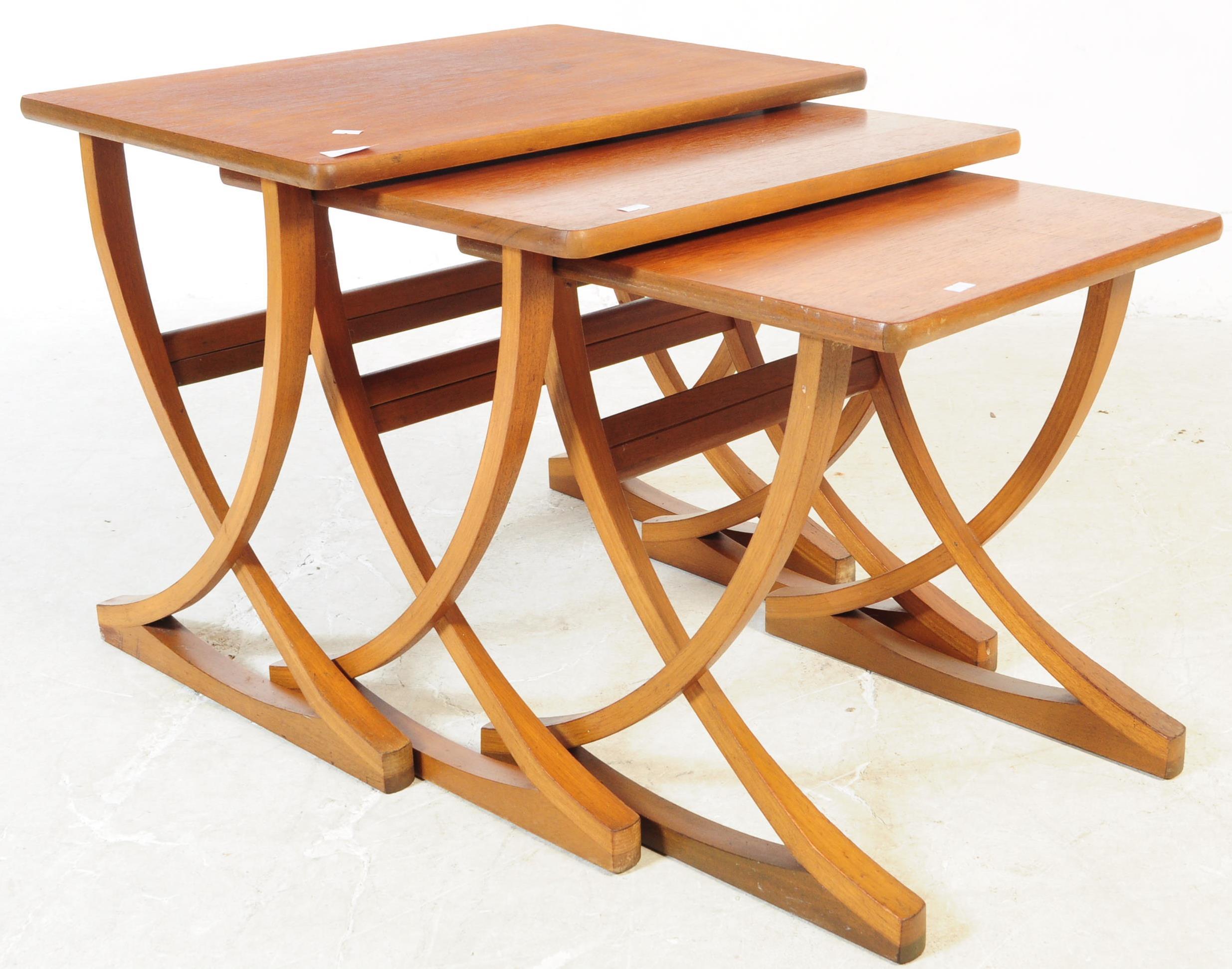 RETRO MID 20TH CENTURY NATHAN CITADEL TEAK NEST OF TABLES