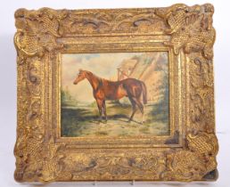 AFTER GEORGE STUBBS OIL ON BOARD HORSE PAINTING