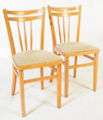 PAIR OF 1960S BEECHWOOD KITCHEN DINING CHAIRS