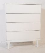 CONTEMPORARY WHITE MODERNIST CHEST OF DRAWERS