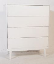 CONTEMPORARY WHITE MODERNIST CHEST OF DRAWERS