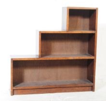 EARLY 20TH CENTURY 1930S OAK STEPPED OPEN BOOKCASE