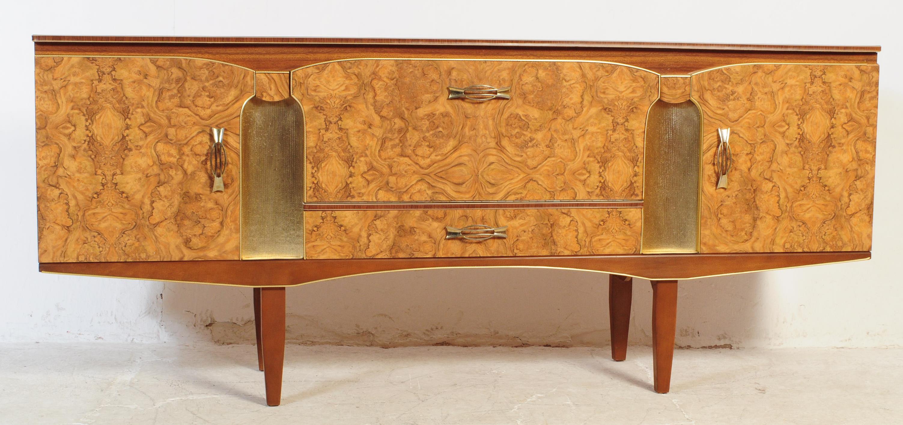 MID 20TH CENTURY BEAUTILITY WALNUT FORMICA SIDEBOARD