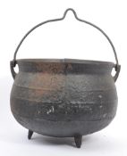 19TH CENTURY VICTORIAN CAST IRON COAL BUCKET CAULDRON