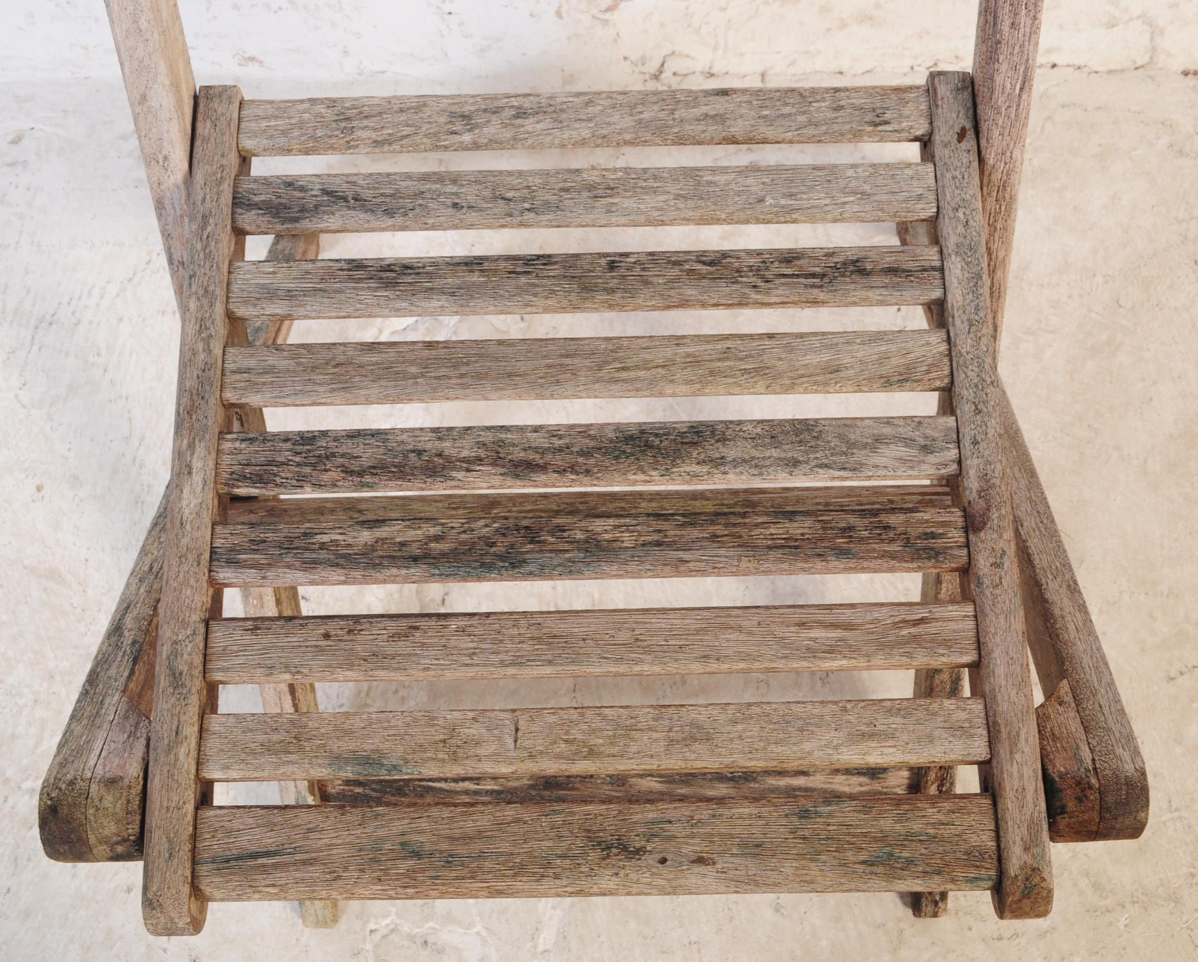 SET OF FOUR 20TH CENTURY TEAK FOLDING GARDEN CHAIRS - Image 5 of 7