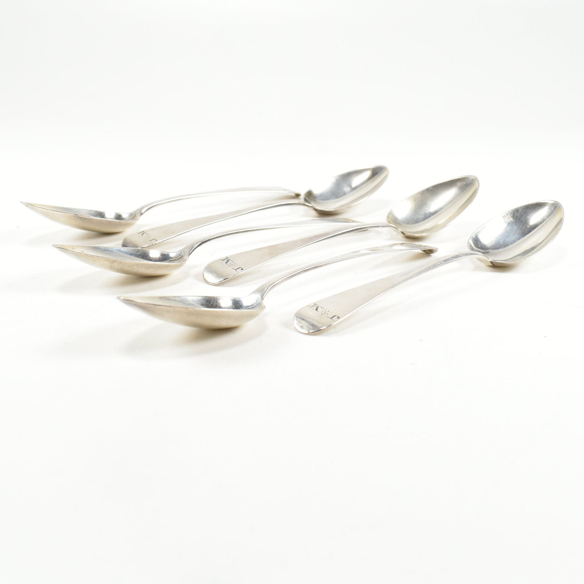 SET OF SIX GEORGE III HALLMARKED SILVER TEA SPOONS - Image 2 of 6