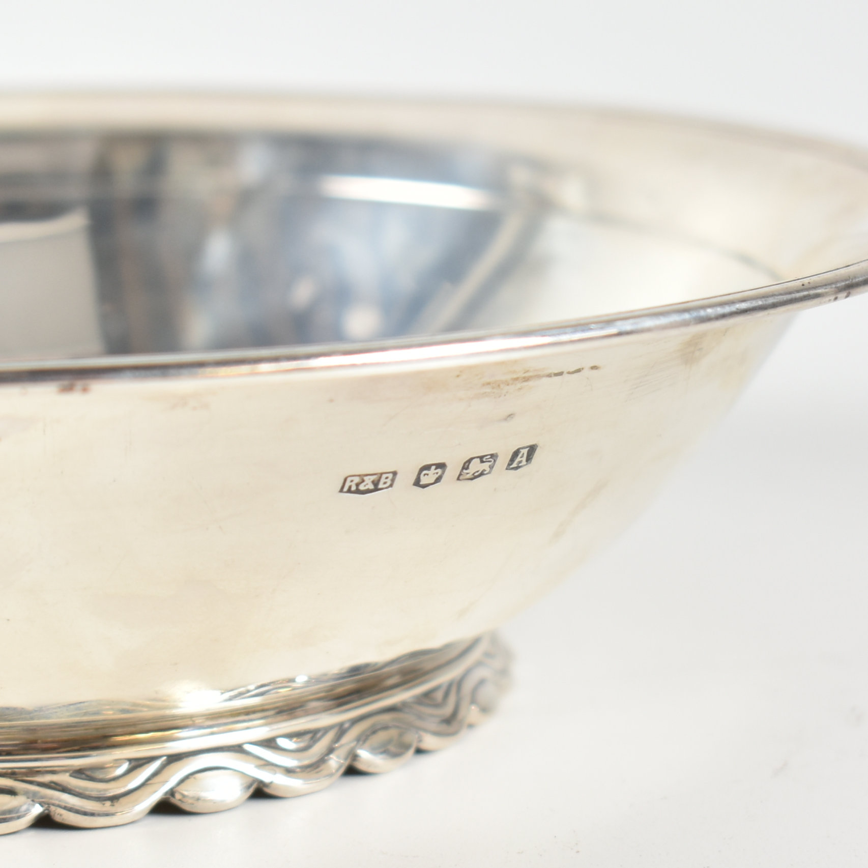 GEORGE VI HALLMARKED SILVER FRUIT BOWL - Bild 5 aus 5