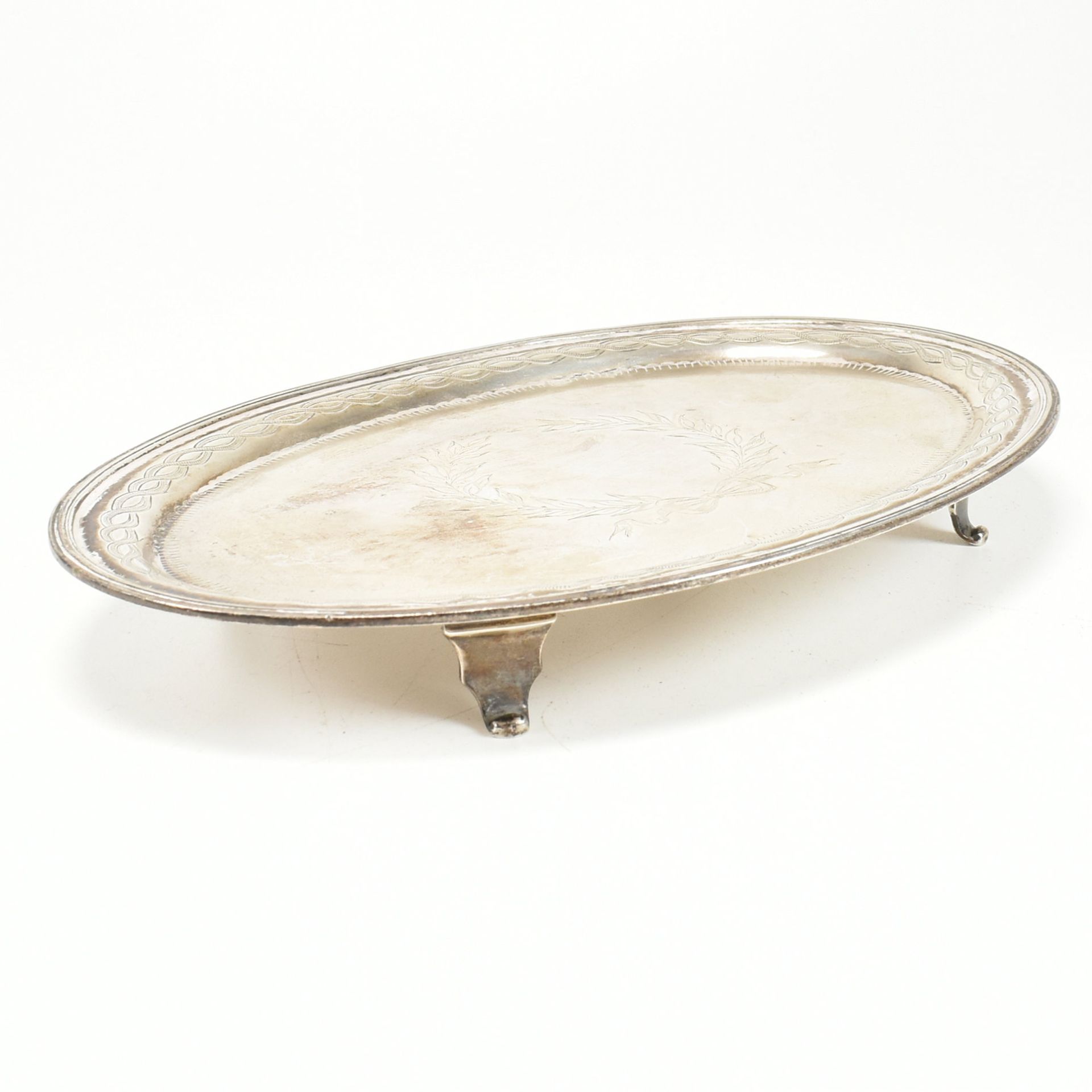 GEORGE V HALLMARKED SILVER TRAY - Image 2 of 8