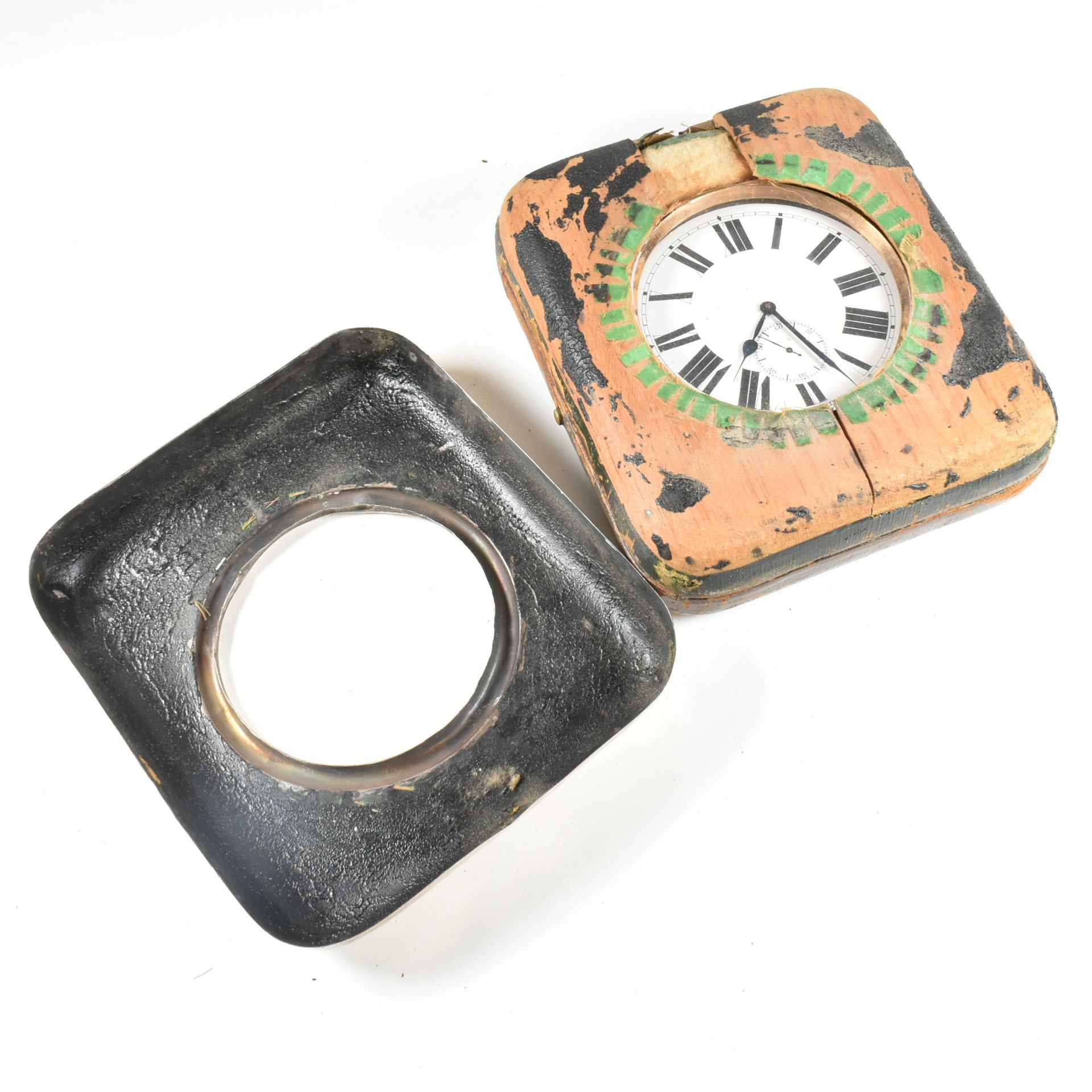 VICTORIAN HALLMARKED SILVER MOUNTED CASE & GOLIATH WATCH - Image 5 of 8