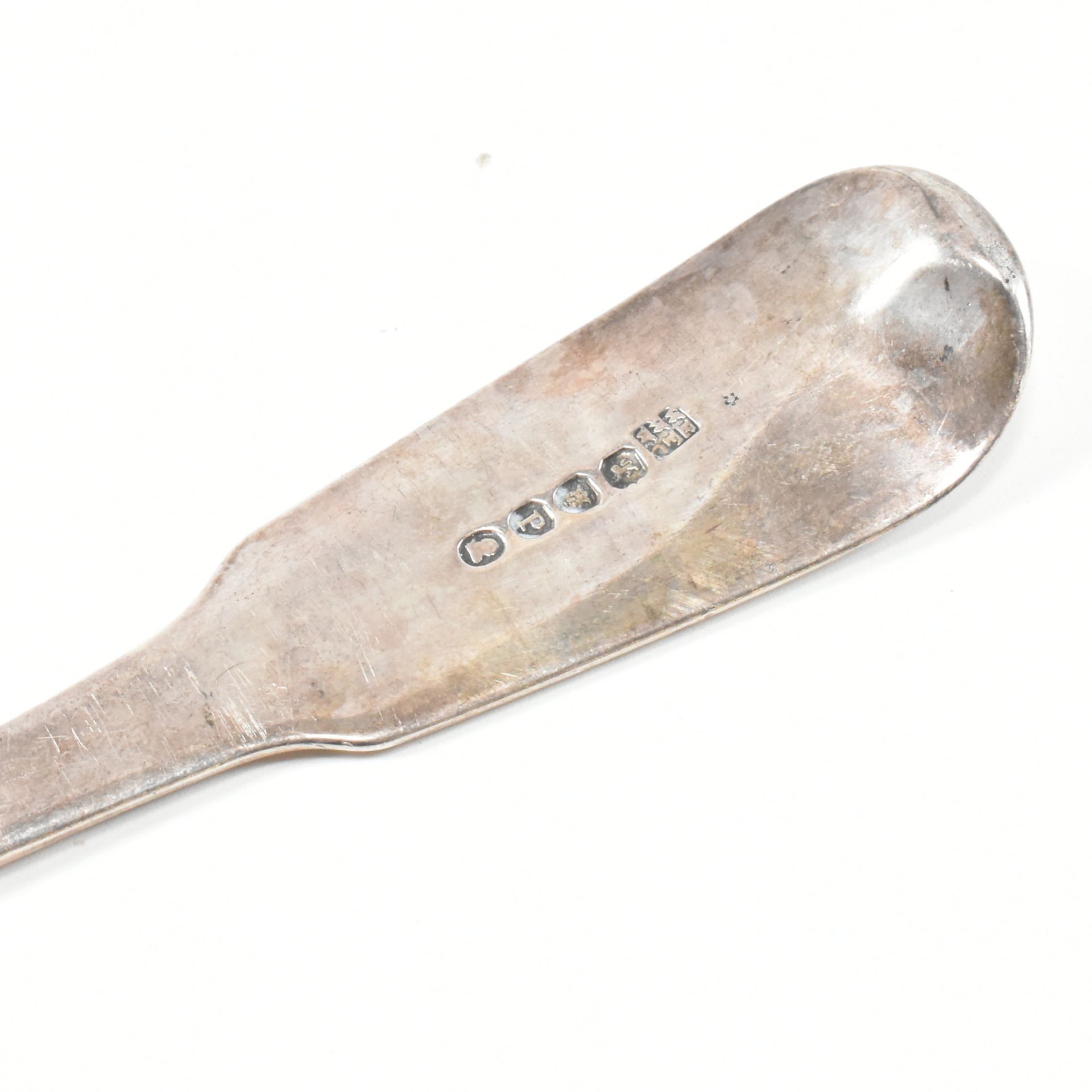 GEORGE III HALLMARKED SILVER SERVING SPOON - Image 4 of 7