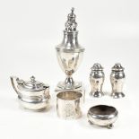 GEORGIAN & LATER HALLMARKED SILVER ITEMS