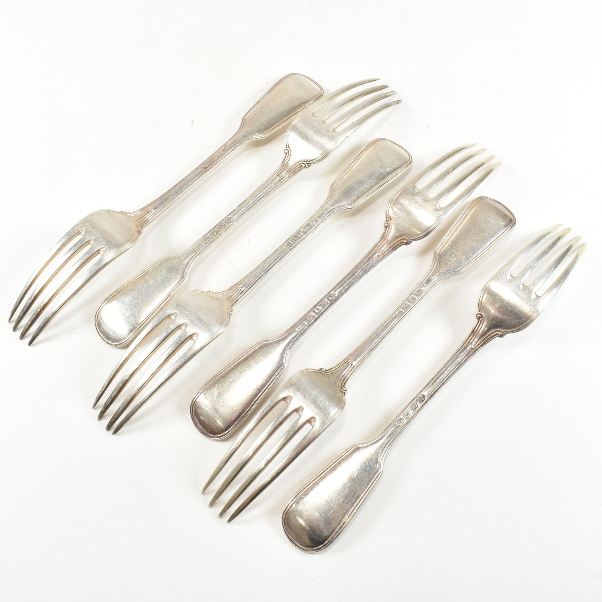 6 VICTORIAN HALLMARKED SILVER FORKS - Image 3 of 6