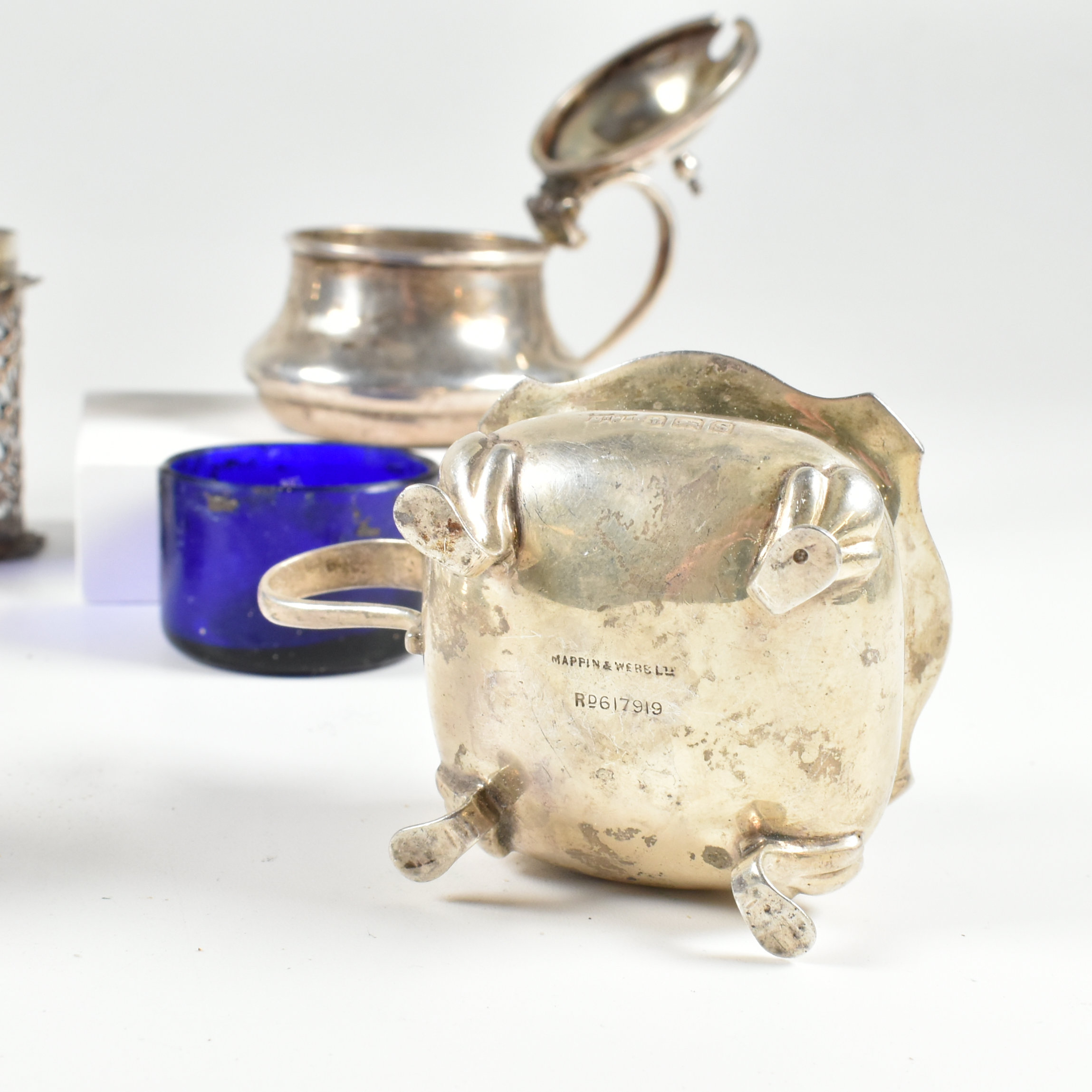 COLLECTION OF VICTORIAN & LATER HALLMARKED SILVER CRUETS - Image 8 of 10