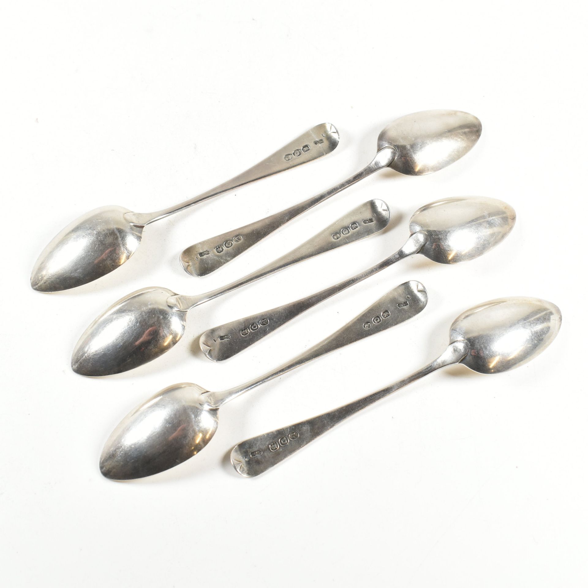 SET OF SIX GEORGE III HALLMARKED SILVER TEA SPOONS - Image 5 of 6