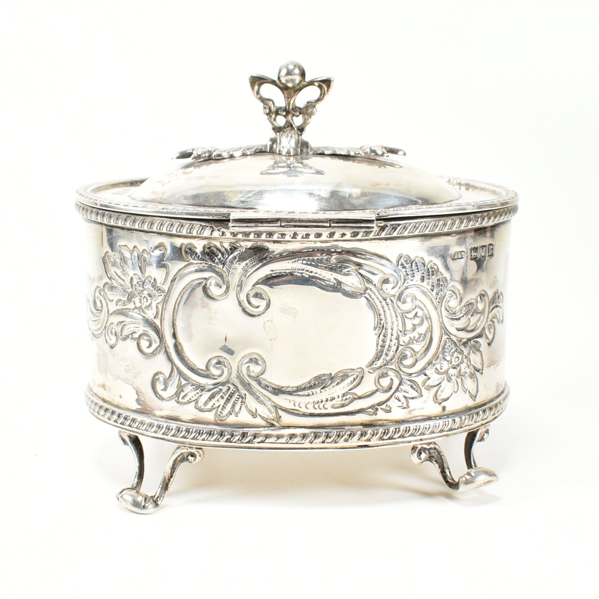 GEORGE V HALLMARKED SILVER ETROG BOX - Bild 3 aus 8