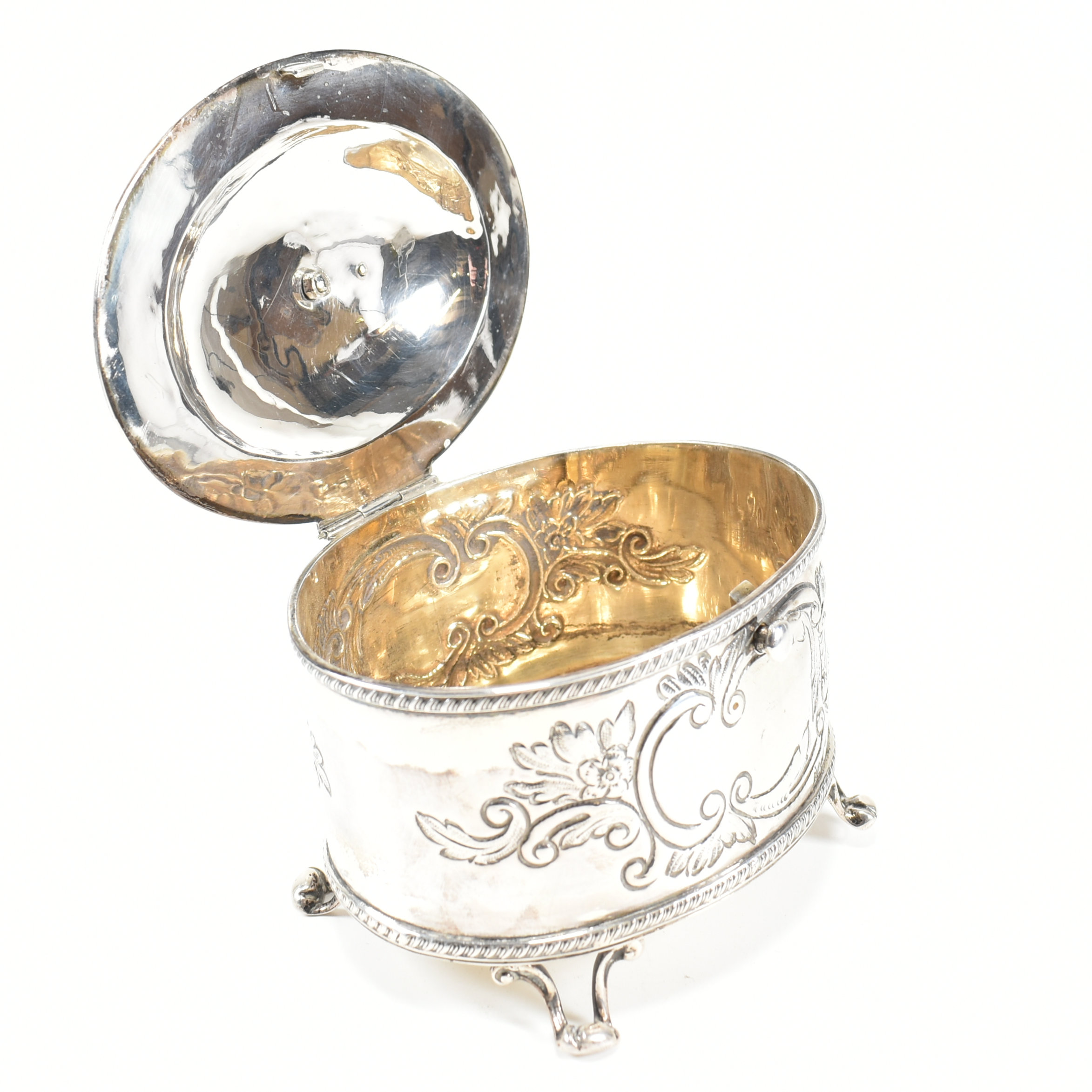 GEORGE V HALLMARKED SILVER ETROG BOX - Image 6 of 8