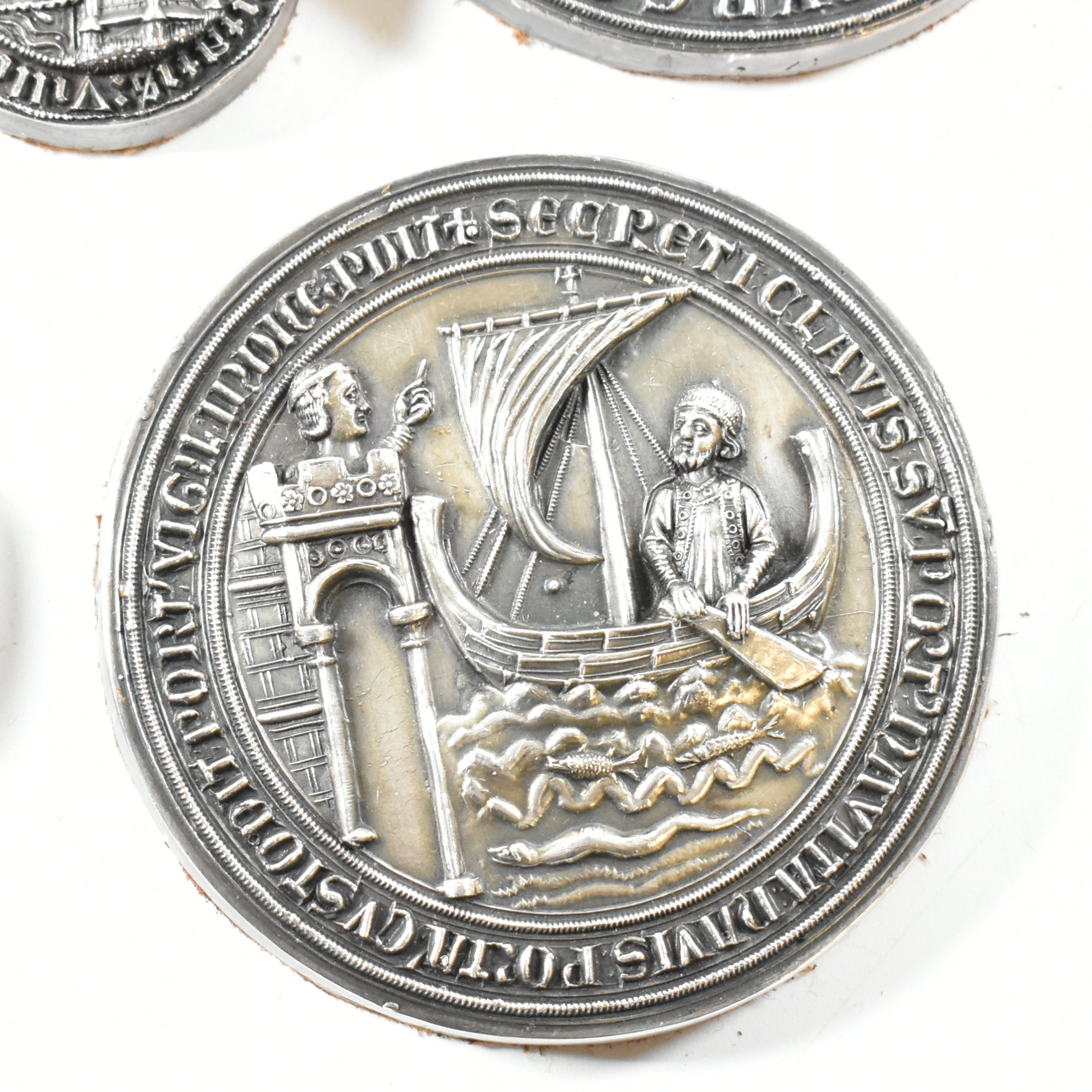 HALLMARKED SILVER MOUNTED REPLICA SEALS BURGESSES OF BRISTOL - Image 7 of 13
