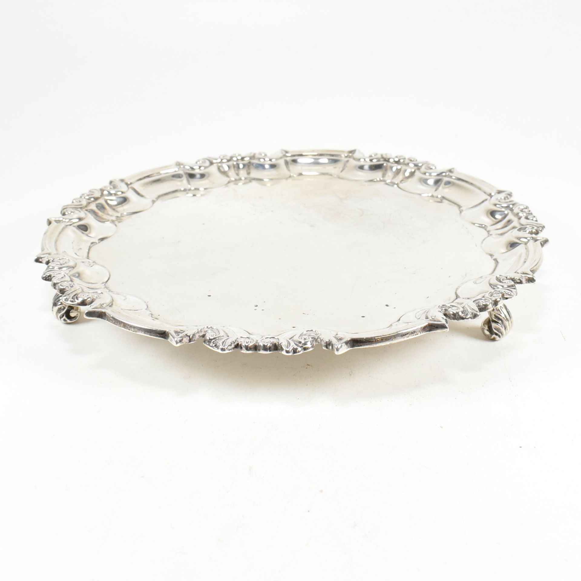 EARLY 20TH CENTURY HALLMARKED SILVER SALVER