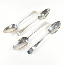 FOUR GEORGE IIII HALLMARKED SILVER SPOONS