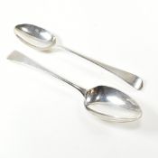 TWO GEORGE III HALLMARKED SILVER SPOONS