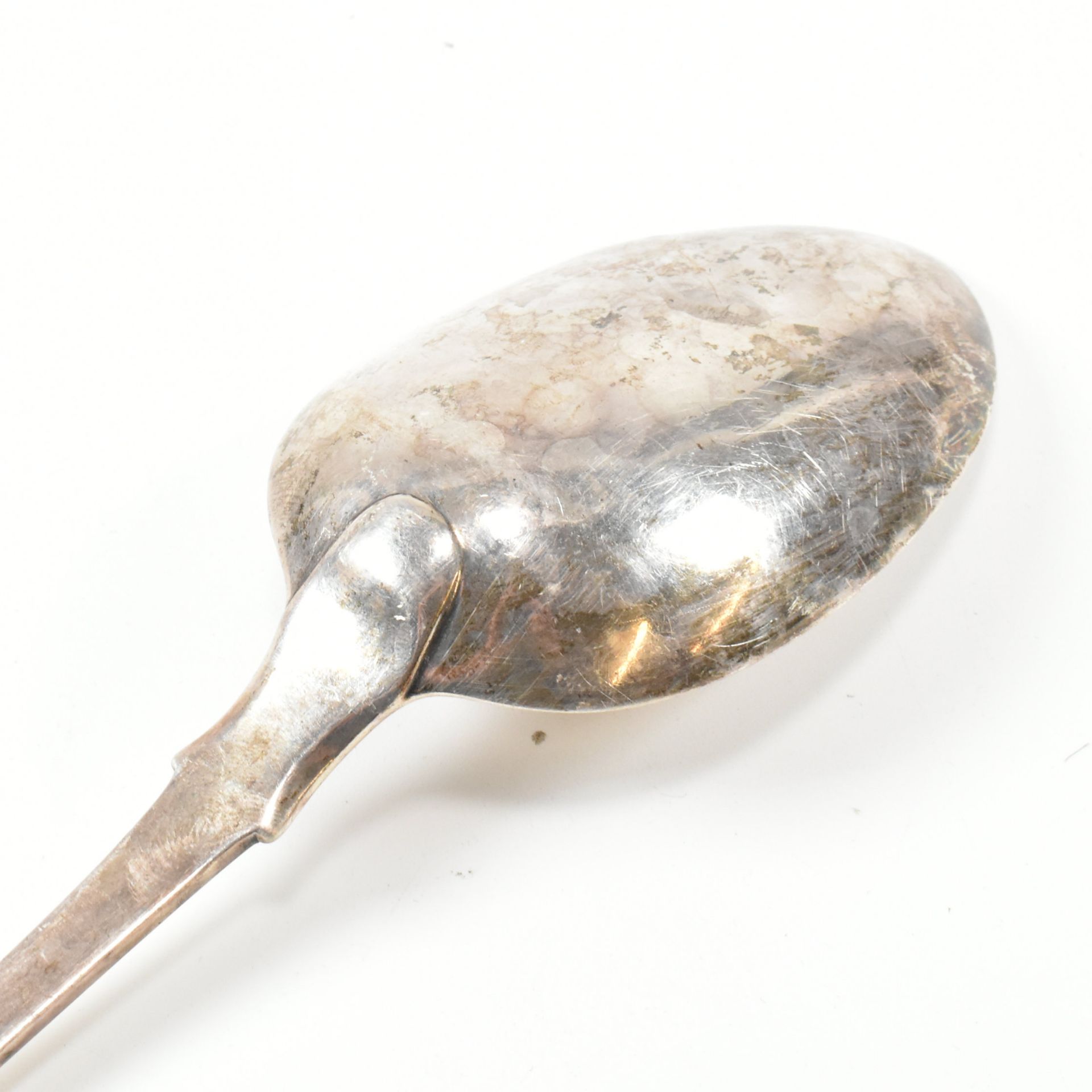 GEORGE III HALLMARKED SILVER SERVING SPOON - Image 6 of 7